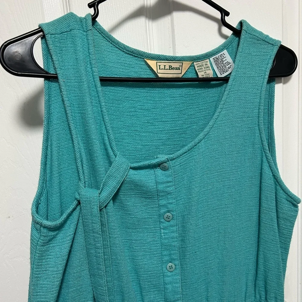 L.L. Bean vintage Turquoise Sleeveless Maxi Dress - Picture 2 of 5